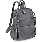 Uromee Travel Backpack Purse for Women Nylon Ladies Fashion Tassel Shoulder Bag Convertible