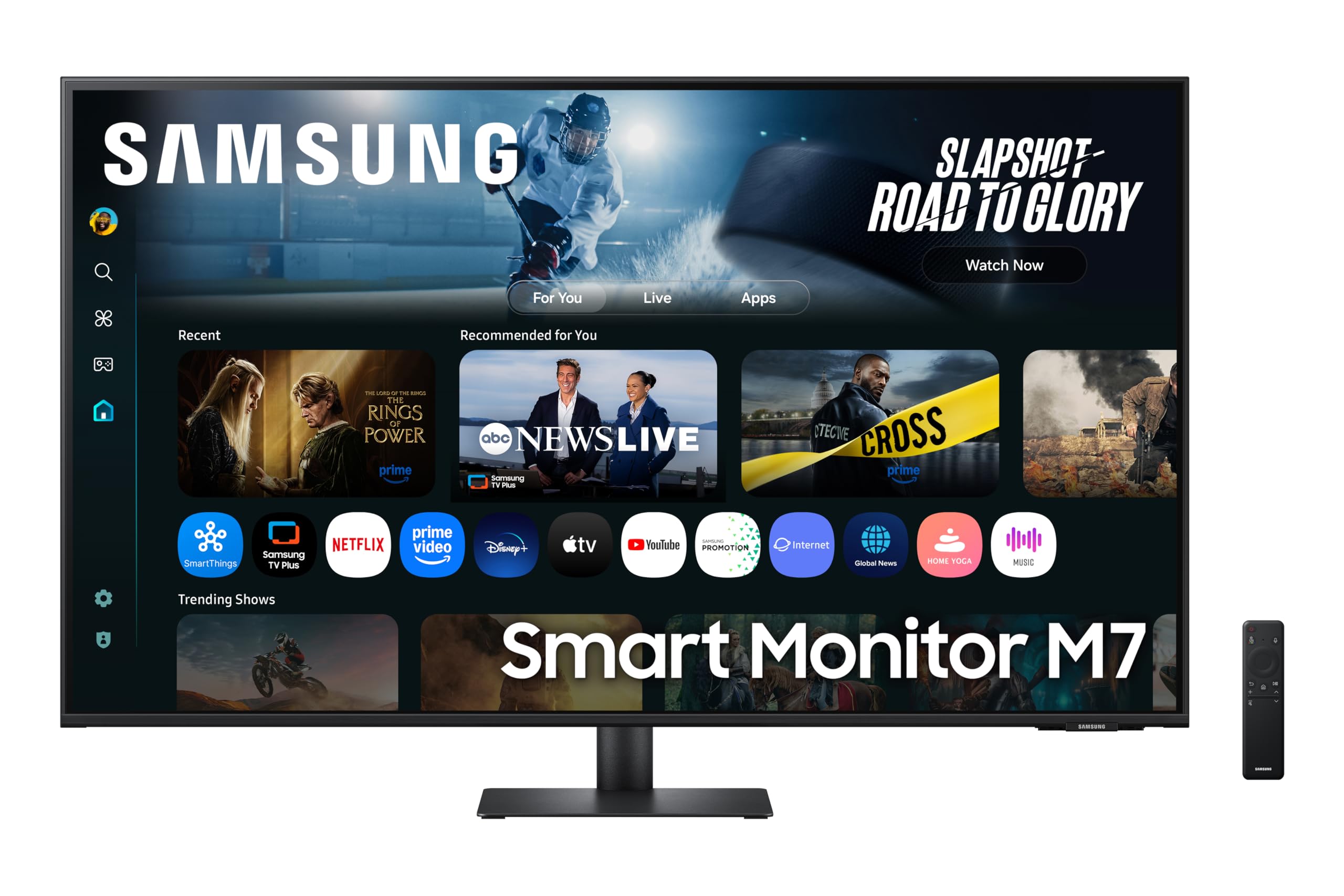 Samsung LS43FM702UUXXU 43" 4K Ultra HD HDR10 Smart Monitor with Speakers - 3840x2160, USB-C, HDMI, WiFi, Bluetooth, Smart Hub for TV streaming, Catch Up Apps and Gaming Hub