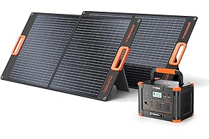 GRECELL 1000W Portable Power Station With 2x 100W Solar Panels, 999Wh Backup Lithium Battery, Pure Sine Wave AC Outlet, 60W P