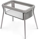 Chicco LullaGo Anywhere SE Portable Bassinet, Lightweight, Space-Saving with Waterproof Mattress and Fitted Sheet, Travel Bassinet for Baby | Clay/Grey