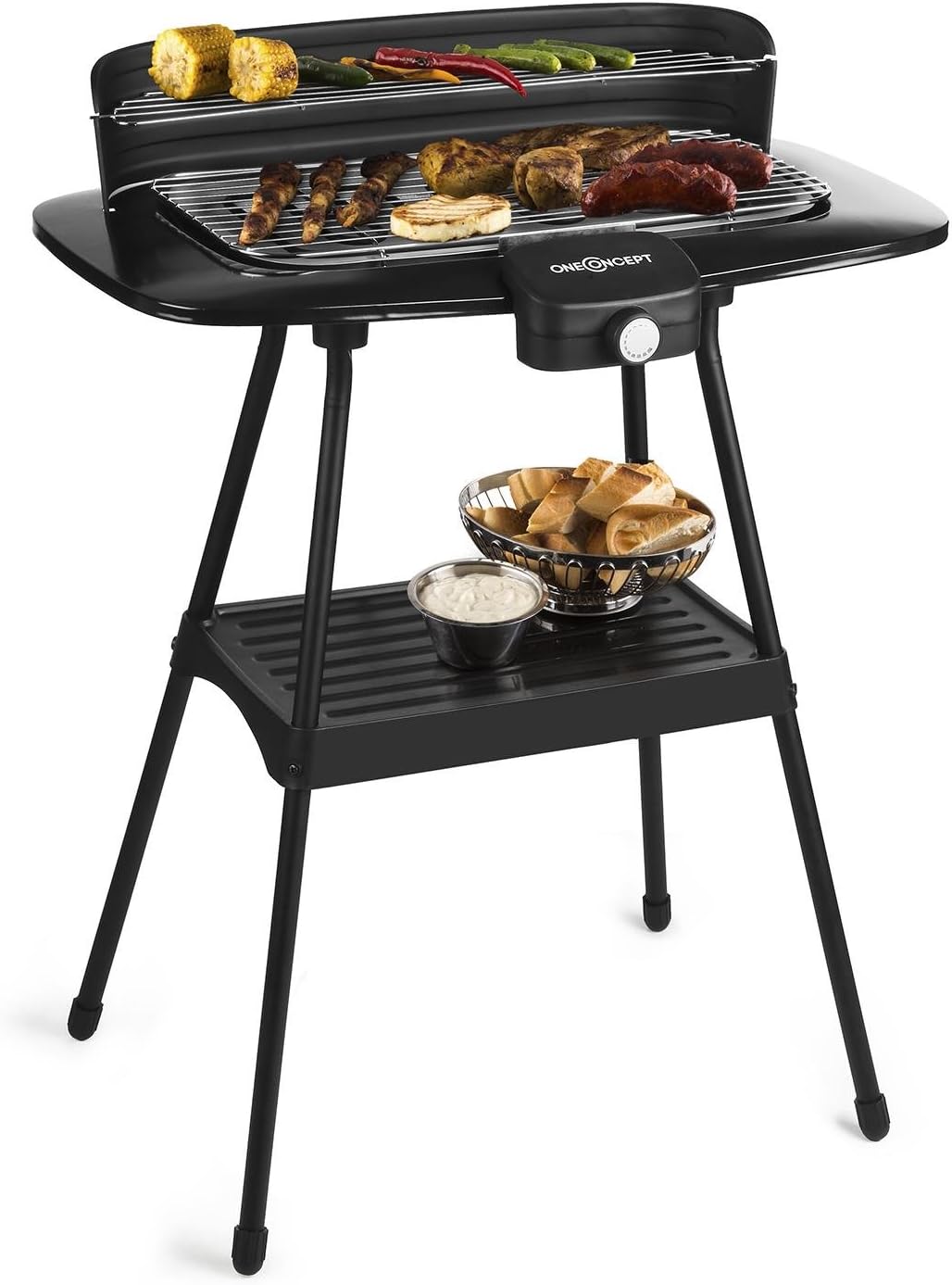 OneConcept Satansbraten XXL Grill de Table (Multifonction, Barbecue