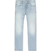 Calvin Klein Boys' Slim Fit Straight Leg Stretch Denim Jeans, 5-Pocket Style, Zipper Fly &amp; Button Closure