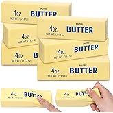 JolliLudo Butter Squeeze Soft Slow Rise Butter Sticks Squeeze Stress Relief Realistic Food Fidget Toys for Decompression Anxiety Relaxation (6 Pcs)