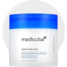 Medicube Zero Pore Pads 2.0, Dual-Textured Facial Toner Pads for Exfoliation and Pore Care with 4.5% AHA Lactic Acid &amp; 0.45%