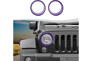 SQQP Headlight Turn Light Cover Trim Fit for 2007-2018 Jeep Wrangler JK JKU Exterior Accessories (Purple)