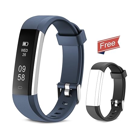 Yuanguo Fitness Armband mit Ersatzarmband Aktivitätstracker Wasserdicht Schrittzähler Armbanduhr Fitness Uhr mit Schlafmonito