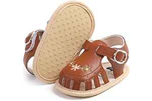 QWZban Infant Baby Boys Girls Summer Sandals Party Wedding Dress Flats Shoes Newborn Crib Shoes First Walkers Prewalkers 0-18 months