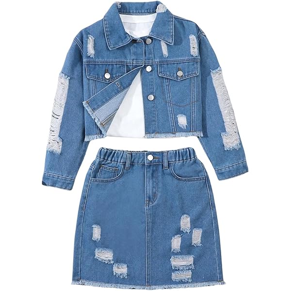 Amazon.com: WDIRARA Girl's 2 Piece Outfits Button Front Long