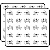 Skull Jolly Roger Bones Sticker for Scrapbooking, Calendars, Arts, Kids DIY Crafts, Album, Bullet Journals 50 Pack