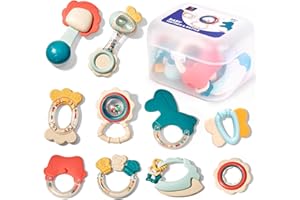 hahaland Baby Teething Toys, Infant Newborn Toys 0-3 3-6 Months, Silicone Babies Teether Rattles, Baby Shower Gifts for Newbo