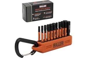 Railer Allen Wrench Hex Bit Set 2 Inch Impact Driver 20pc Hex Bit Set With A Bit Holder & Carabiner. Premium S2 Steel, Ideal For Furniture Screws