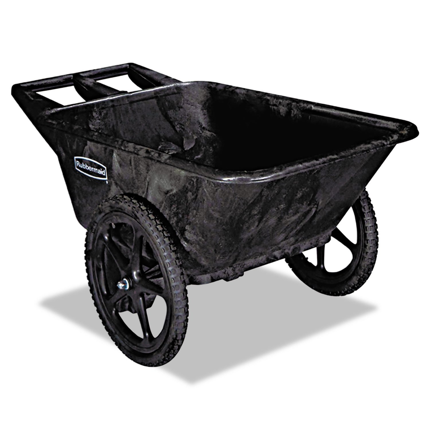Photo 1 of *damaged*Rubbermaid Commercial Products 8.75 Cubic Foot, All-Weather, Big-Wheel Cart/Yard Cart/Lawn Cart/Wheelbarrow, Yardwork/Landscaping/DIY Projects, Durable/Weather Resistant, Black