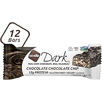 NuGo 12 g Vegan Protein 200 Calorie Gluten Free, Dark Chocolate Chip, Brown, 12 Count
