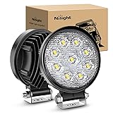 Nilight 15016F-B Led 2PCS 4.5" 27w 3000LM Round