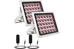 LONNKY [Updated Version :90 Degree Wide Angle] IR Illuminator Long Range up to 330ft/100m,30-LEDs 850nm,IR Infrared Light for Security Camera, Waterproof, Auto ON/Off, Metal Housing