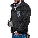 Beotyshow Mens Aztec Fleece Jackets Tribal Fuzzy Sherpa Pullover Sweatshirt | Aztec Tribal Print, Fall Winter Coats, Western Vintage Sweaters, Casual, Retro, Button Down, Chest Pocket & 2 Side Pockets