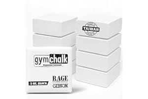 Gibson Athletic Gymnastic Powder Chalk Block, Premium Taiwan Gymnastics Chalk Blocks, Pack of 8 Chalk Blocks, Magnesium Carbonate, Weightlifting, Rock Climbing Powder Chalk, 1Lb (8 Blocks x 2oz)