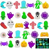 32 Pcs Halloween Mochi Squishy Toys, Glow in The Dark Halloween Squishies Stress Relief Toys for Goody Bags Filler, Pinata Stuffers, Halloween Non Candy Treats Gifts for Kids Boys Girls