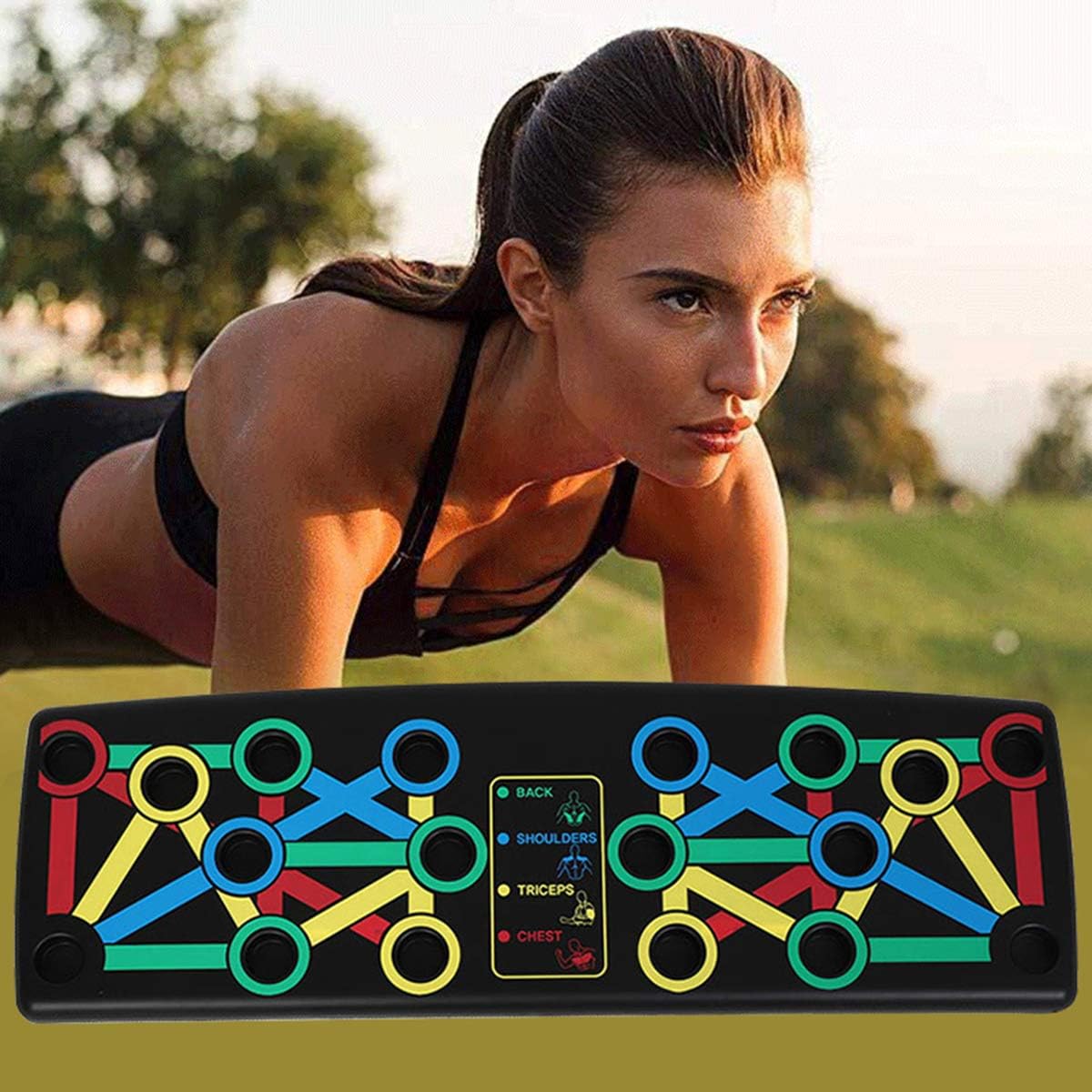 Yibihun Multifunctional Push-Up Board Chest Muscle Training Rack Bars Home Gym Indoor Fitness Exercise