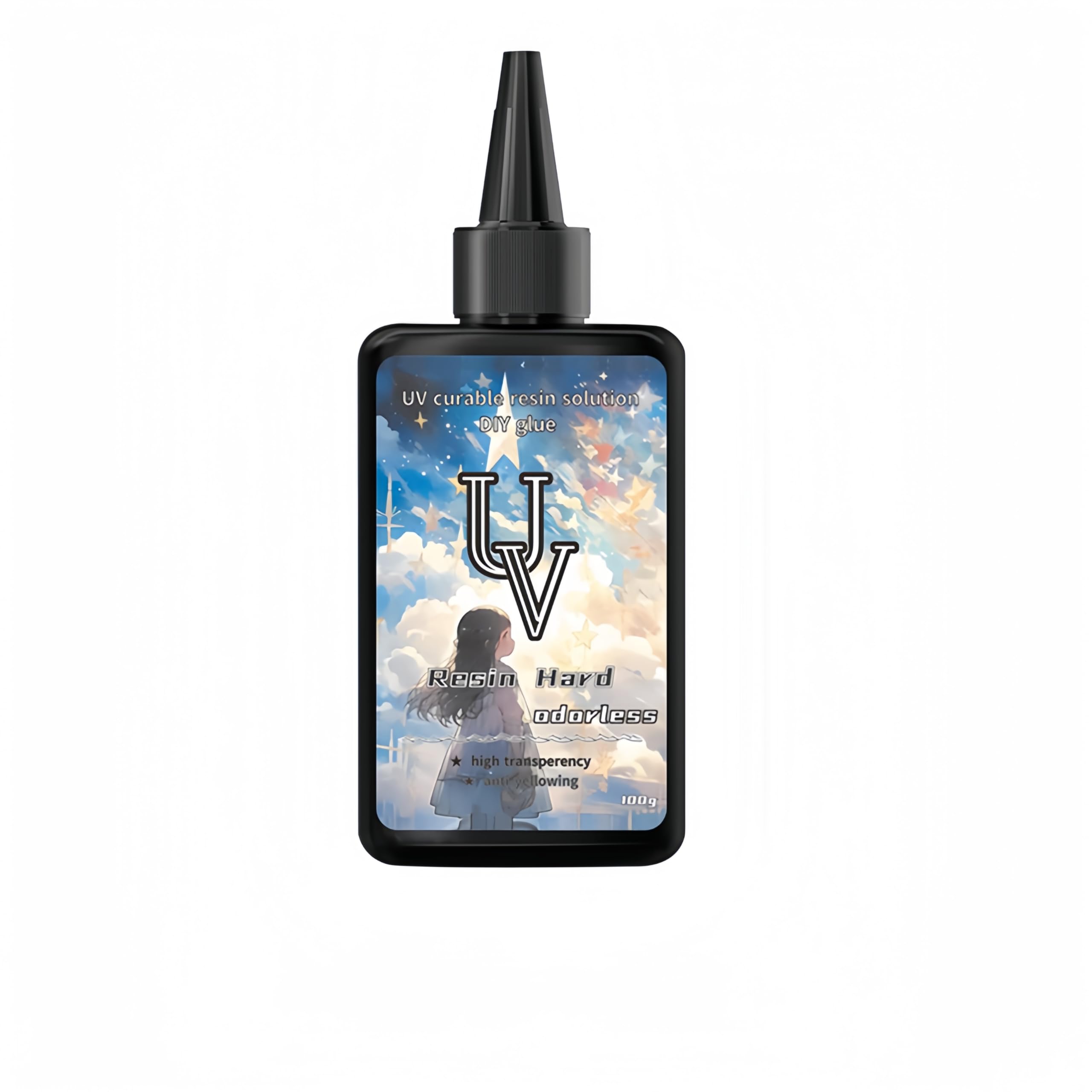 100g Fast Curing UV Resin Crystal Clear Ultraviolet Curing Epoxy Resin Transparent UV Resin for DIY Resin Mould, Casting and Coating