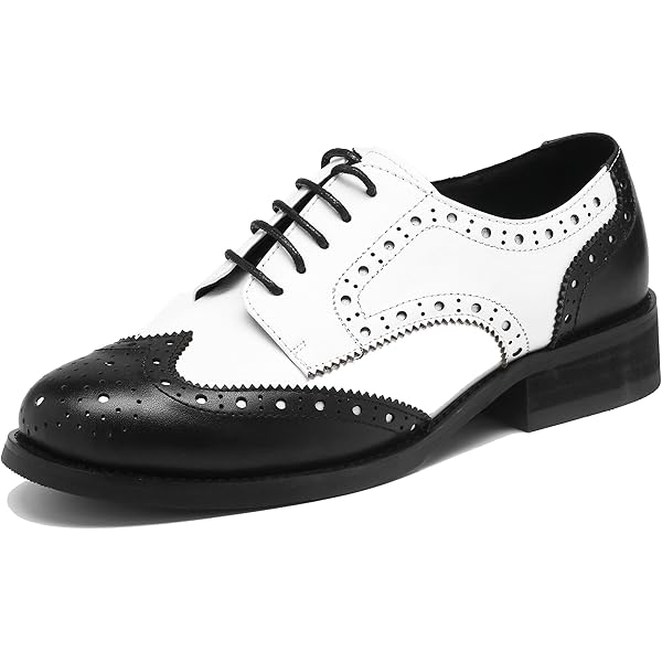 Amazon.com | MIOKE Women's Two Tone Flat Saddle Oxford Shoes