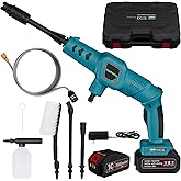 NailHsing Cordless Pressure Washer Battery PoweredCordless Power Washer with 3 Nozzle, 16.4FT High-Elastic Hose,18v Battery&Charger, Portable HandheldPressure Washer Cleaner for Home, Car, Garden