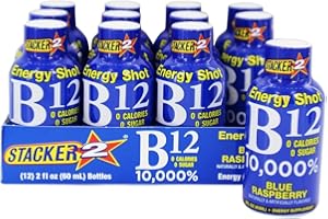 Stacker 2 Blue Raspberry B12 Energy Shot (12 Pack)