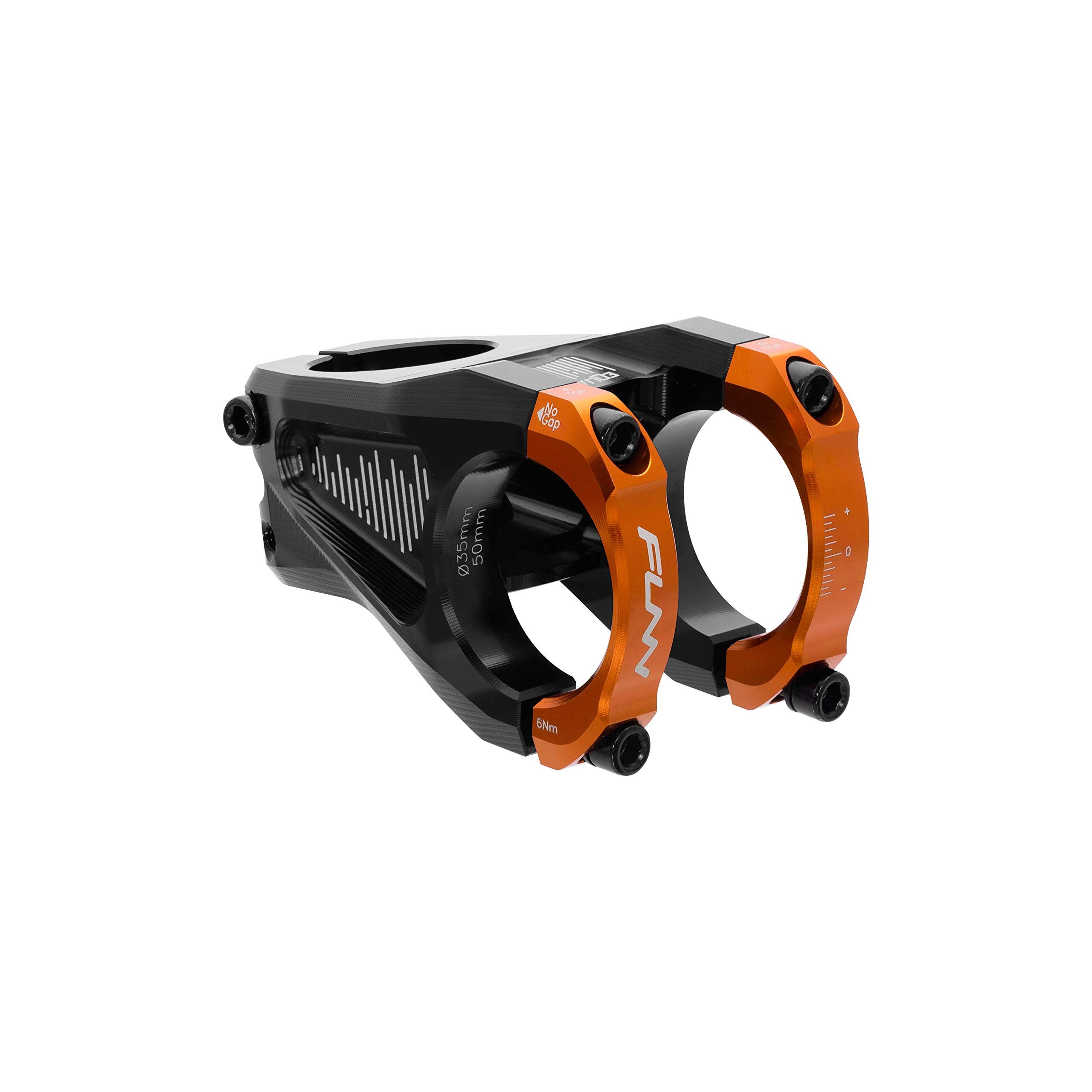 Funn Equalizer Bike Stem with 10mm Drop or Rise, 35mm Bar Clamp (Length 50mm, Orange)