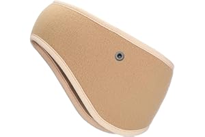 PATIKIL Ear Warmer Headband, Polar Fleece Ear Warmer Winter Stretchy Running Sweatband with Buttons for Jogging