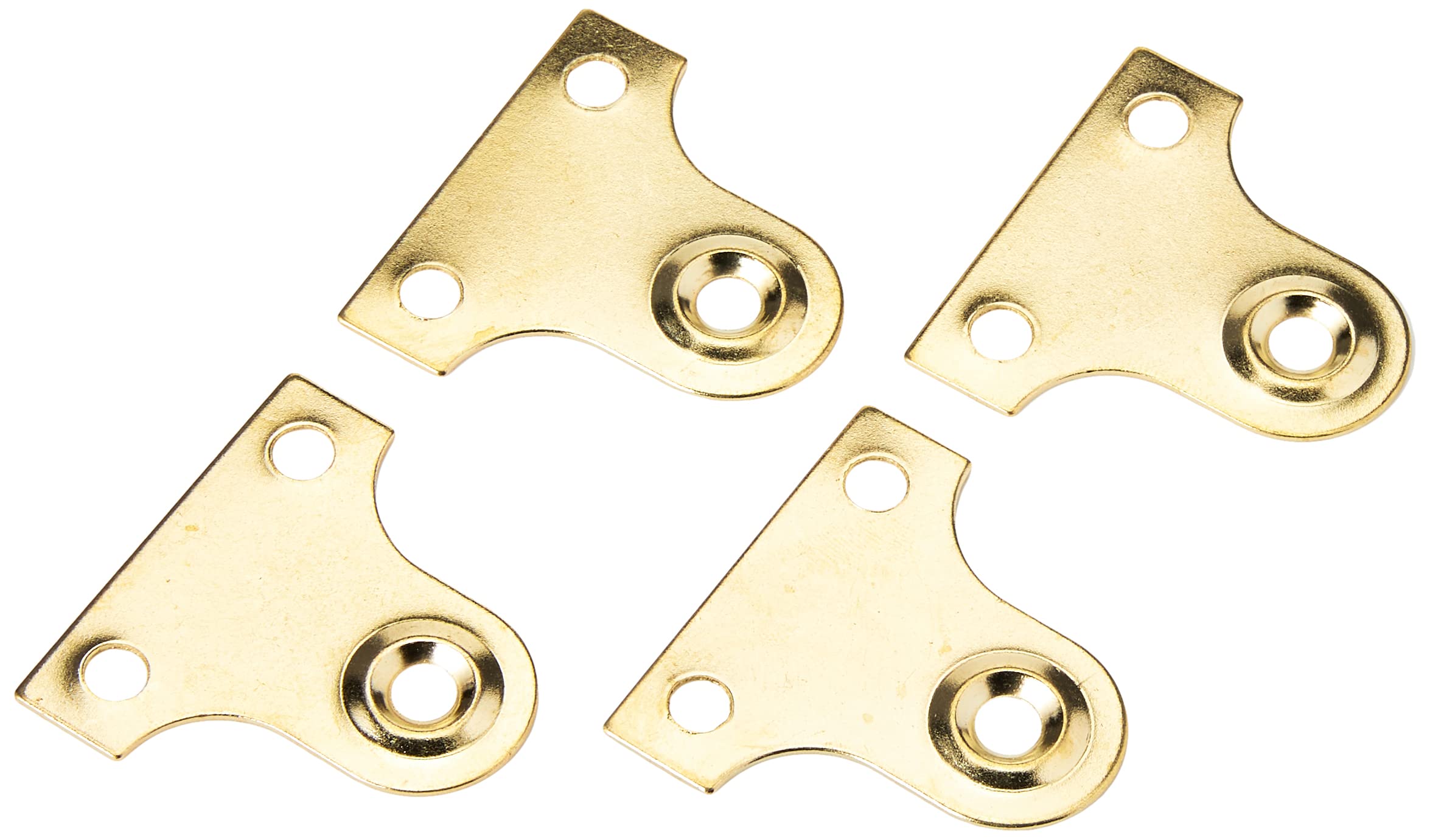 Merriway BH02268 (4 Pcs) EB Round Glass Mirror Plate, 38mm (1.1/2 inch) Brass Plated - Pack of 4 Pieces