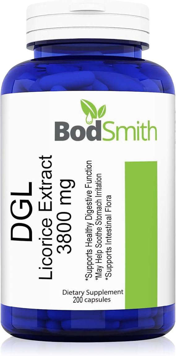 DGL Licorice Extract 3800mg Equivalency Per Capsule 200