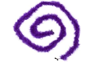 Handy Lidy 14g 2Yards Fluffy Marabou Feather Boa Women DIY Craft Home Decor Fur String Scarf Fur Strips Trim