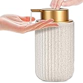 Sylfu Soap Dispenser Ceramic with Easy-to-Press Pump Hand Lotion Liquid Soap Dispenser for Bathroom Kitchen