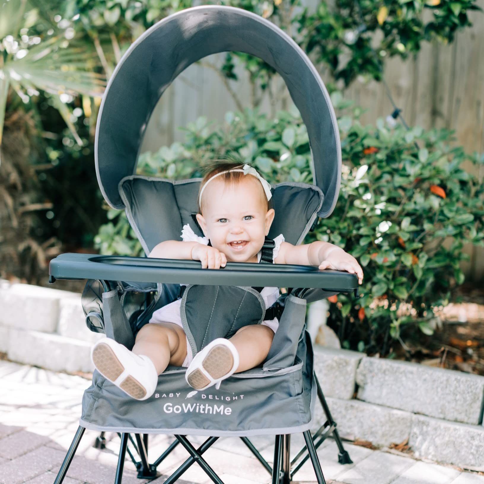 Baby Delight Go with Me Jubilee Deluxe Portable Chair | Indoor and Outdoor | Sun Canopy | Grey Image Baby Delight Go with Me Jubilee Deluxe Portable Chair | Indoor and Outdoor | Sun Canopy | Grey Image