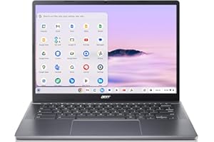 Acer Chromebook Plus 514 Laptop – 14" WUXGA 1920 x 1200 IPS Display | AMD Ryzen 3 7320U | 8GB LPDDR5X | 128GB SSD | Wi-Fi 6E | FHD Facial Auto Exposure Camera | Chrome OS | Steel Gray | CB514-3H-R6G5