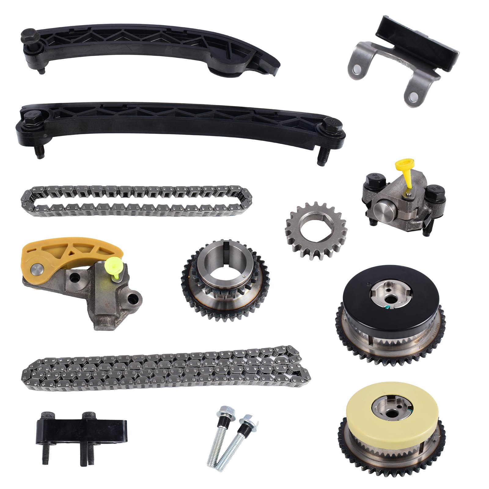 Photo 1 of 2.0L Timing Chain Kit & VVT Sprocket Compatible with 2013-2021 Cadillac ATS CTS, Chevy Malibu, Camaro, Buick Regal, Envision Turbo Engine OE Standard Timing Replacement Kit