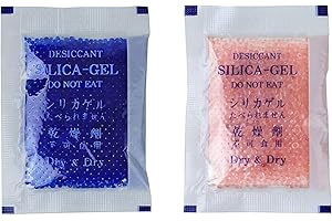Dry & Dry 10 Gram [50 Packets] Blue Indicating(Blue to Pink) Silica Gel Packets Desiccant Moisture Absorbers - Rechargeable Silica Packets, Silica Gel, Silica Gel Packs