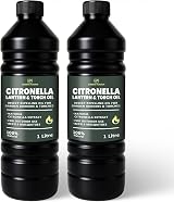 CUQOO 1L Citronella Lamp Oil for Garden Burners 2 Pack Insect Repellent