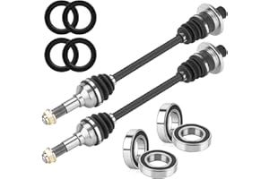 Youxmoto 2 Rear CV Axles & Wheel Bearings Kit Fit for Yamaha 4x4 Rhino 450 2006 2007 2008 2009, for 4x4 Rhino 660 2006 2007, 4340 Chromoly Steel, Left+Right CV Axle Drive Half Shaft