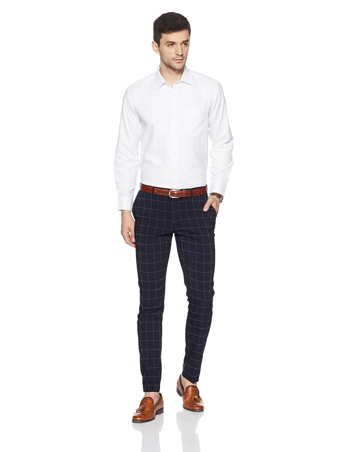 symbol amazon brand men's solid regular fit formal shirt