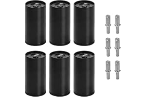 Skuehod 5 inch Metal Bed Legs Replacement for Adjustable Bed Base Frame, 4 Kinds Threading Set of 6