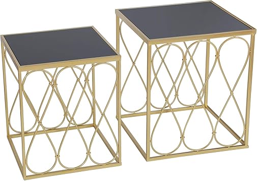 Amazon Com Adeco Decorative Nesting Round Side End Accent Table