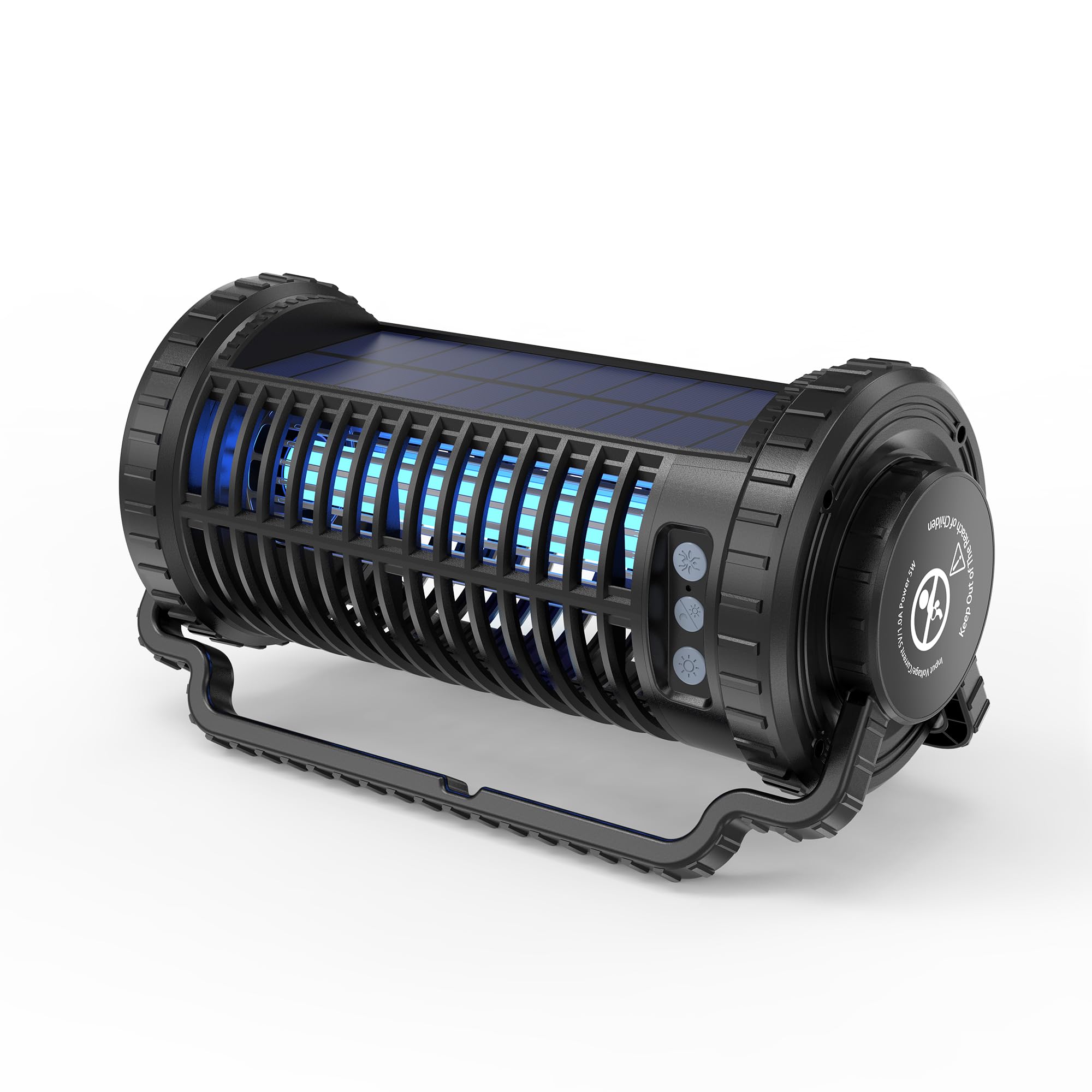 Photo 1 of Solarush Solar-Powered Mosquito Killer & Bug Zapper, 4200V Voltage, IP5 Waterproof, ABS Fireproof Material, Large Coverage Area (1/2 Acre), Long-Lasting LED Lamp Beads?(Black)