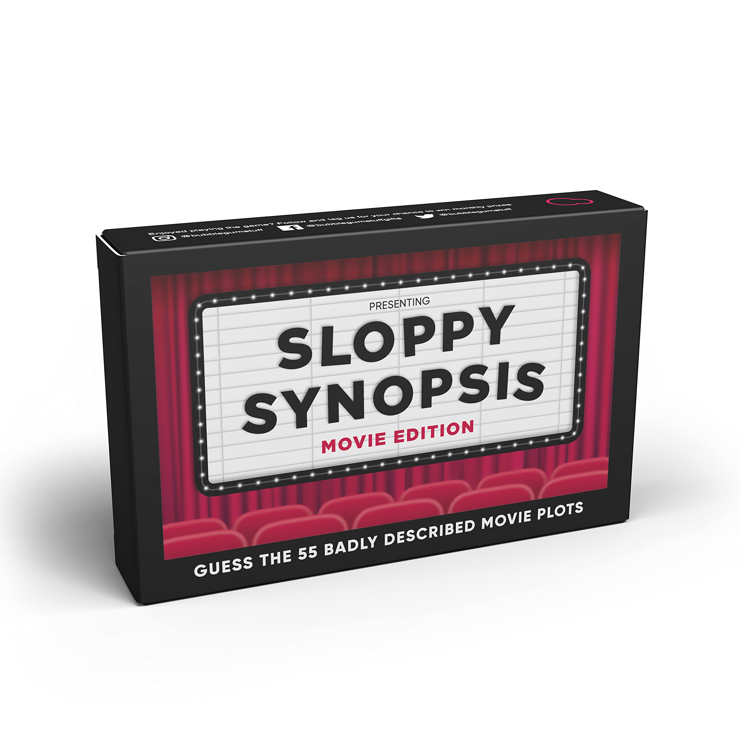 Bubblegum Stuff Sloppy Synopsis Card Game - Badly Described Movies Quiz - 55 Flashcards - Family Fun for All Ages - Perfect for Parties & Game Nights