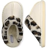 Besroad Kids Slippers Girls Boys Fuzzy House Slippers Warm Memory Foam House Shoes Soft Plush Bedroom Slippers Slides Indoor Outdoor