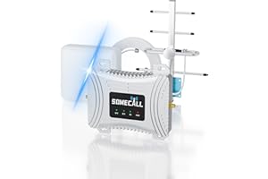 Somecall Cell Phone Signal Booster for Home & Office with Super High Gain Antennas up to 4500 Sq Ft for Verizon, AT&T, T-Mobile & More on Band 5/12/13/17, 5G 4G LTE 3G, FCC Approved