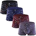 youlehe Men's Underwear Soft Bamboo Rayon Boxer Briefs Stretch Trunks Pack