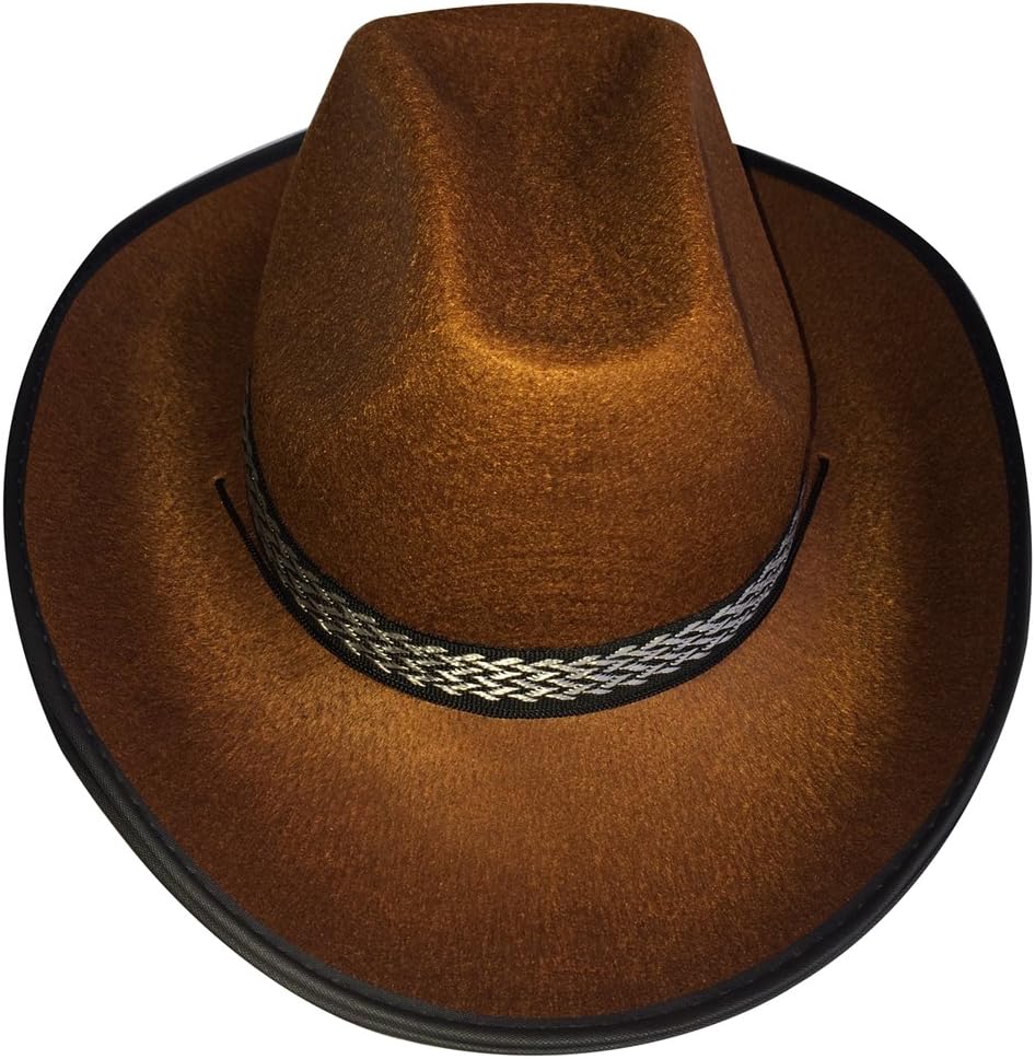 Dress Up America Cowboy Hats for Men - Western Cowboy Hat for Adult - Brown Cowgirl Party Hat