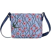 Signare Tapestry Crossbody Bag Small Shoulder Bag for Women with Floral Design