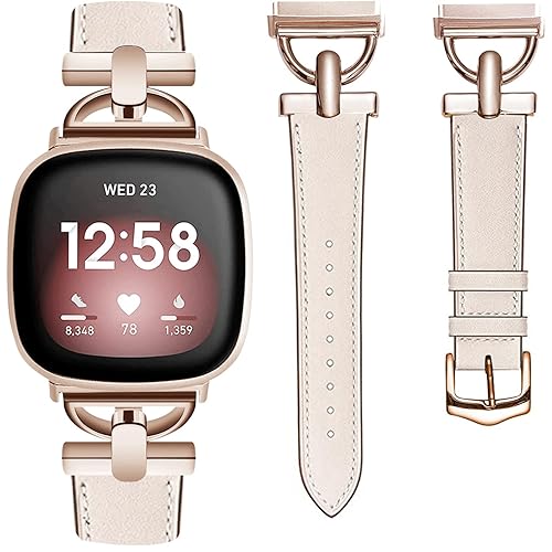 watch strap fitbit versa bands with rose gold buckle